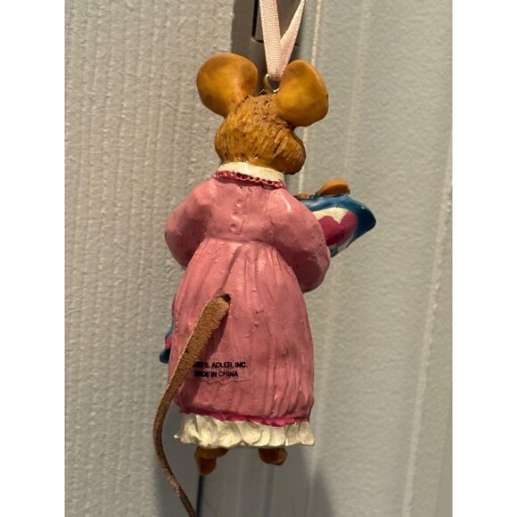 Kurt Adler Hole in the Wall Gang Mouse Mother & Baby Christmas Ornament Quilt - Picture 3 of 3